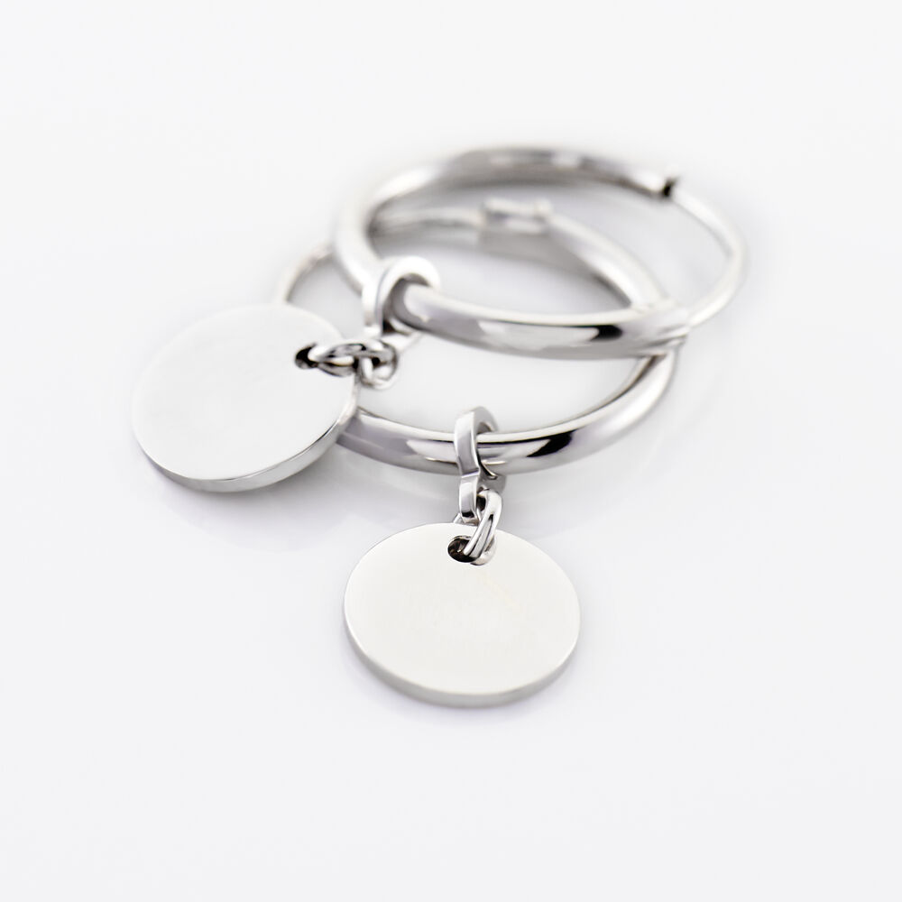 Cr&eacute;oles Elvyn Argent Blanc - Boucles d'oreilles pampille Femme | Marc Orian