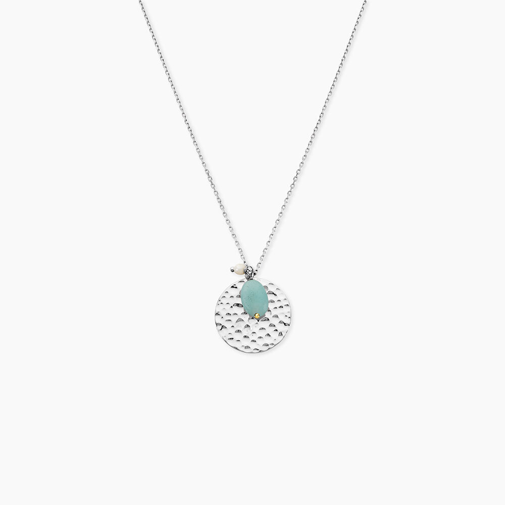 Collier Aroha Argent Blanc Amazonite Perle De Culture - Colliers avec pierres Femme | Marc Orian