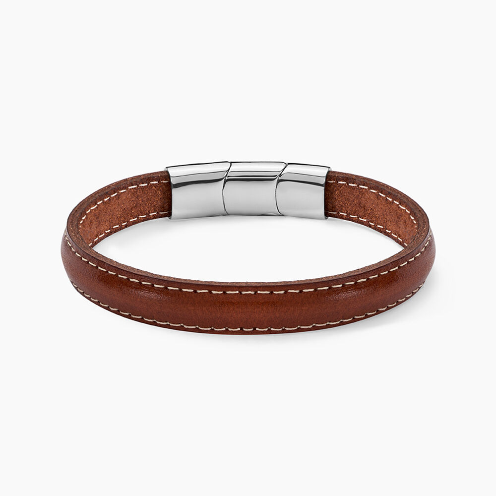Bracelet Jourdan Rupert Cuir Marron - Bijoux Homme | Marc Orian