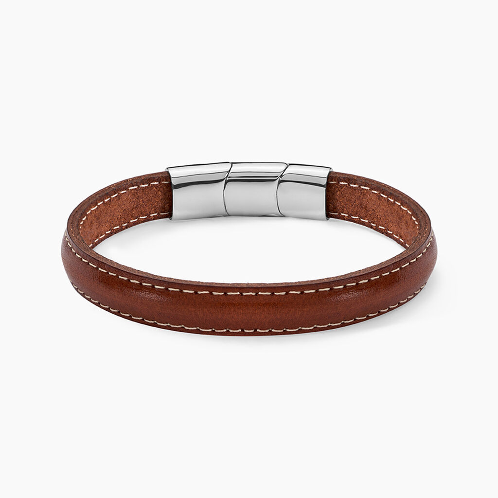 Bracelet Jourdan Rupert Cuir Marron - Bracelets cuir Homme | Marc Orian