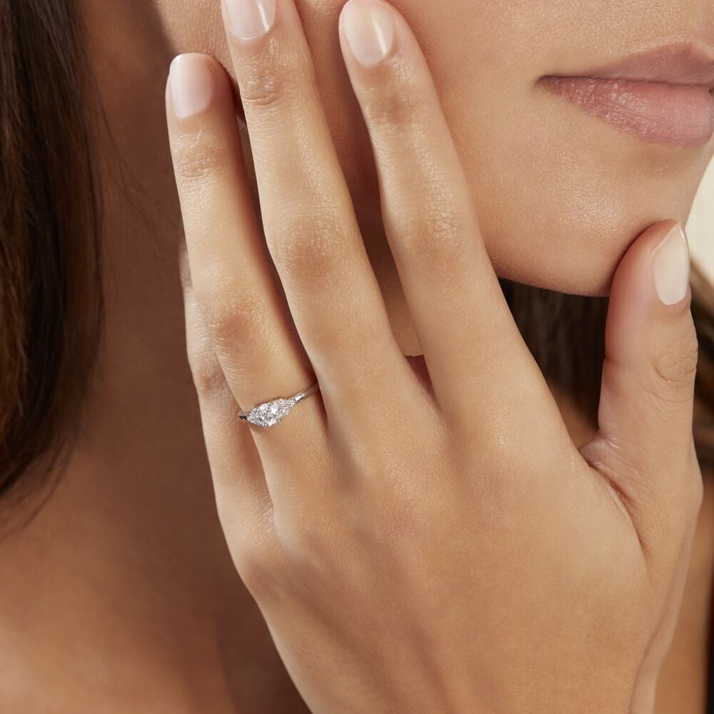 Bague Solitaire Or Blanc Neilina Diamants Synthétiques - Solitaires Femme | Marc Orian