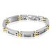 Bracelet Jourdan Zephir Acier Bicolore Dore / Blanc - Bracelets chaînes Homme | Marc Orian