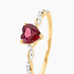 Bague Mathilde Or Jaune Rhodolite Oxyde De Zirconium - Bagues de promesse Femme | Marc Orian