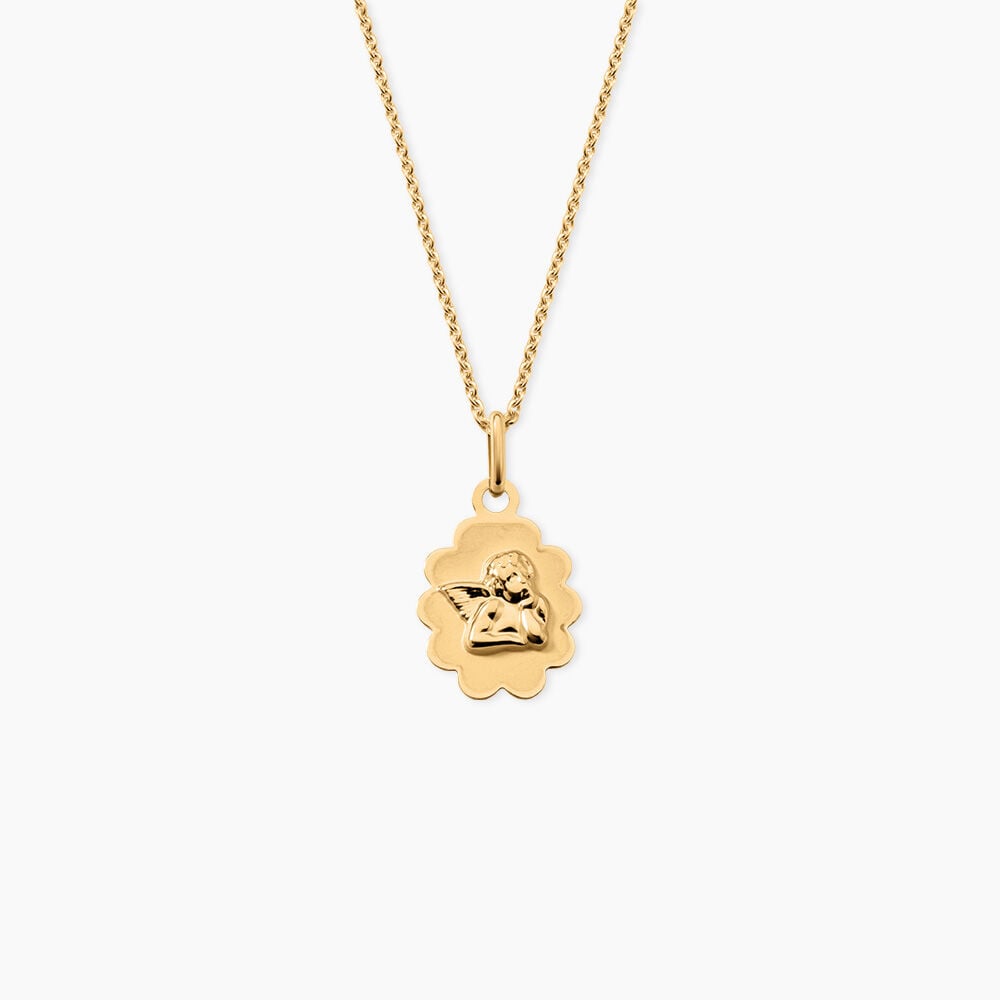 Pendentif Ange Nuage Argent Dor&eacute; A L'Or 750/1000 - Bijoux fantaisie Femme | Marc Orian