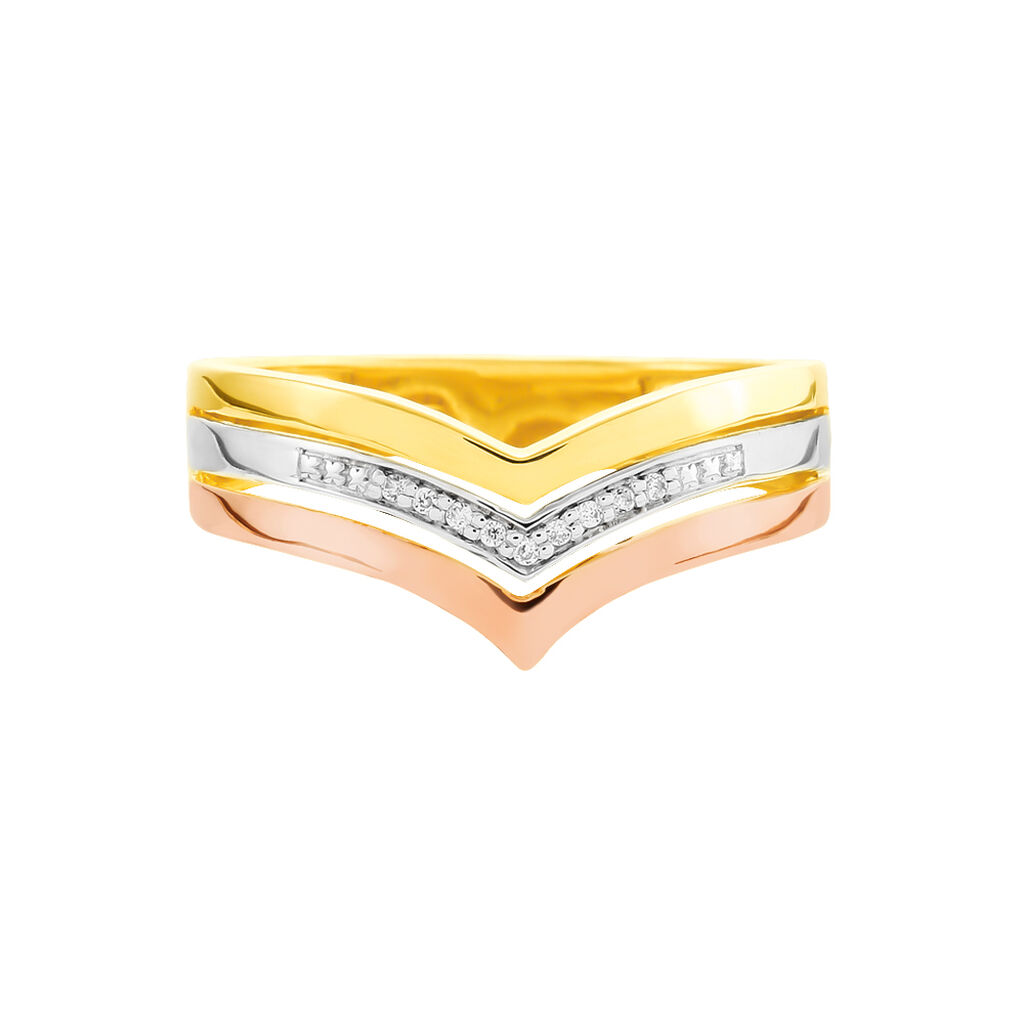 Bague Alix Or Tricolore Diamant - Bagues Femme | Marc Orian