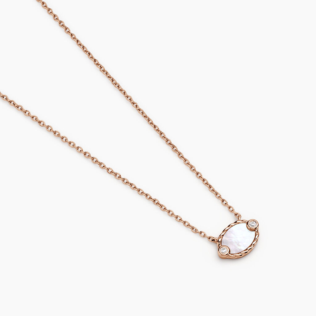 Collier Muse Argent Rose Nacre Oxyde De Zirconium - Colliers avec pierres Femme | Marc Orian