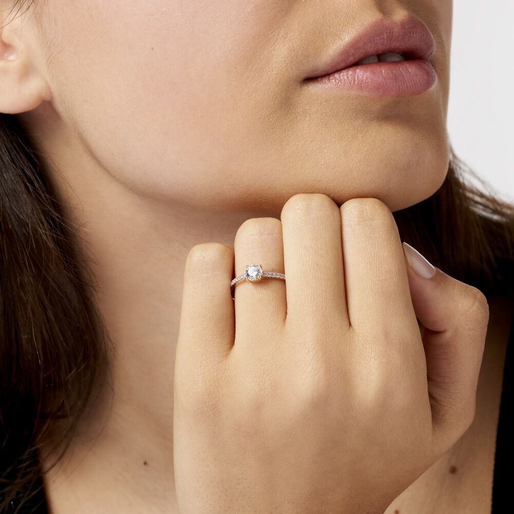 Bague Manon Or Jaune Oxyde De Zirconium - Solitaires Femme | Marc Orian