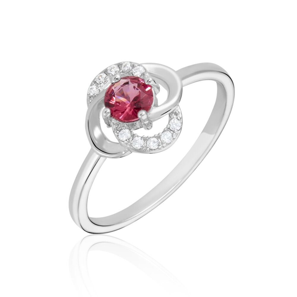 Bague Argent Blanc Clover Verre Oxydes De Zirconium - Bijoux fantaisie Femme | Marc Orian