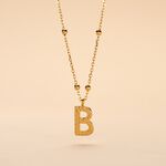 Collier Plaqu&eacute; Or Jaune Lettra - Colliers fantaisie Femme | Marc Orian