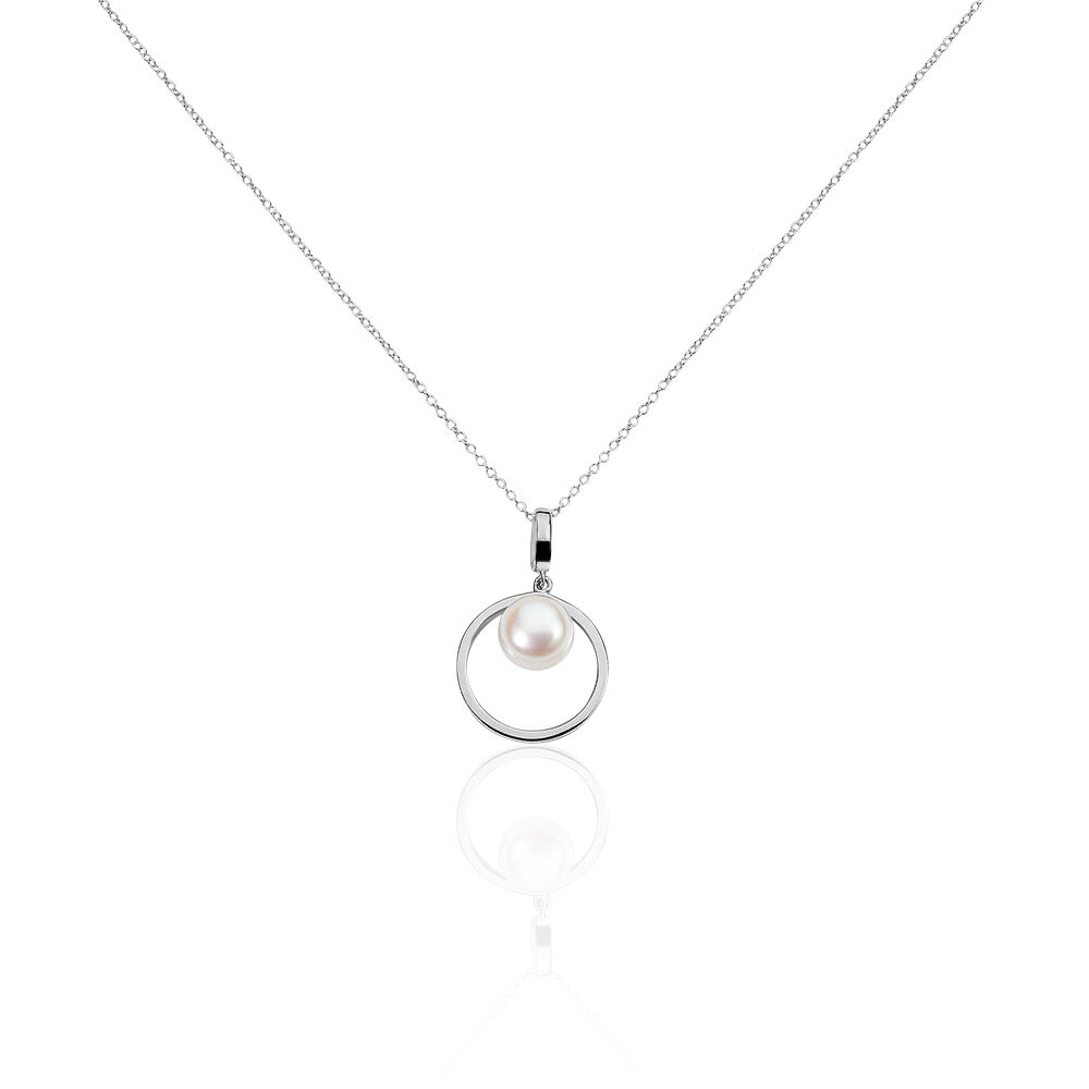 Collier Ivana Argent Blanc Perle De Culture - Colliers avec pierres Femme | Marc Orian