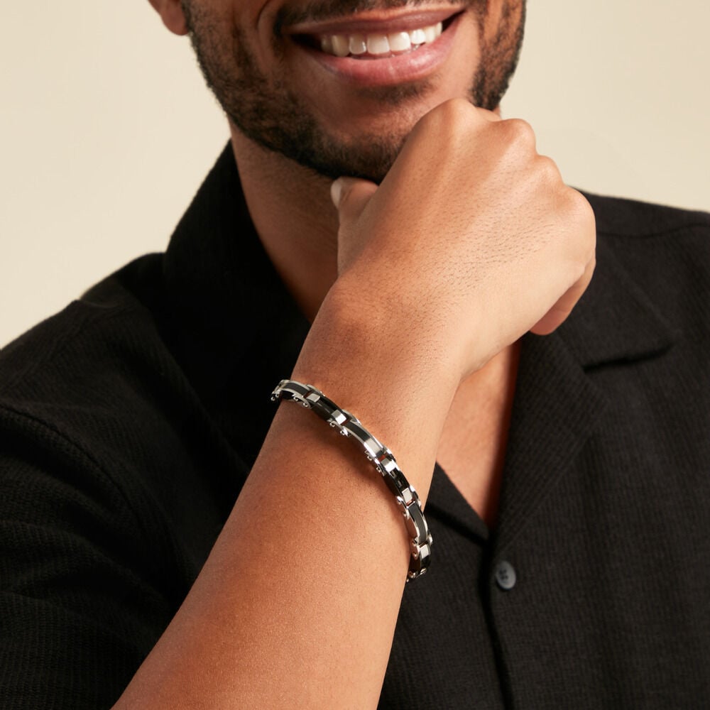 Bracelet Jourdan Aaron Acier Argenté - Bracelets chaînes Homme | Marc Orian