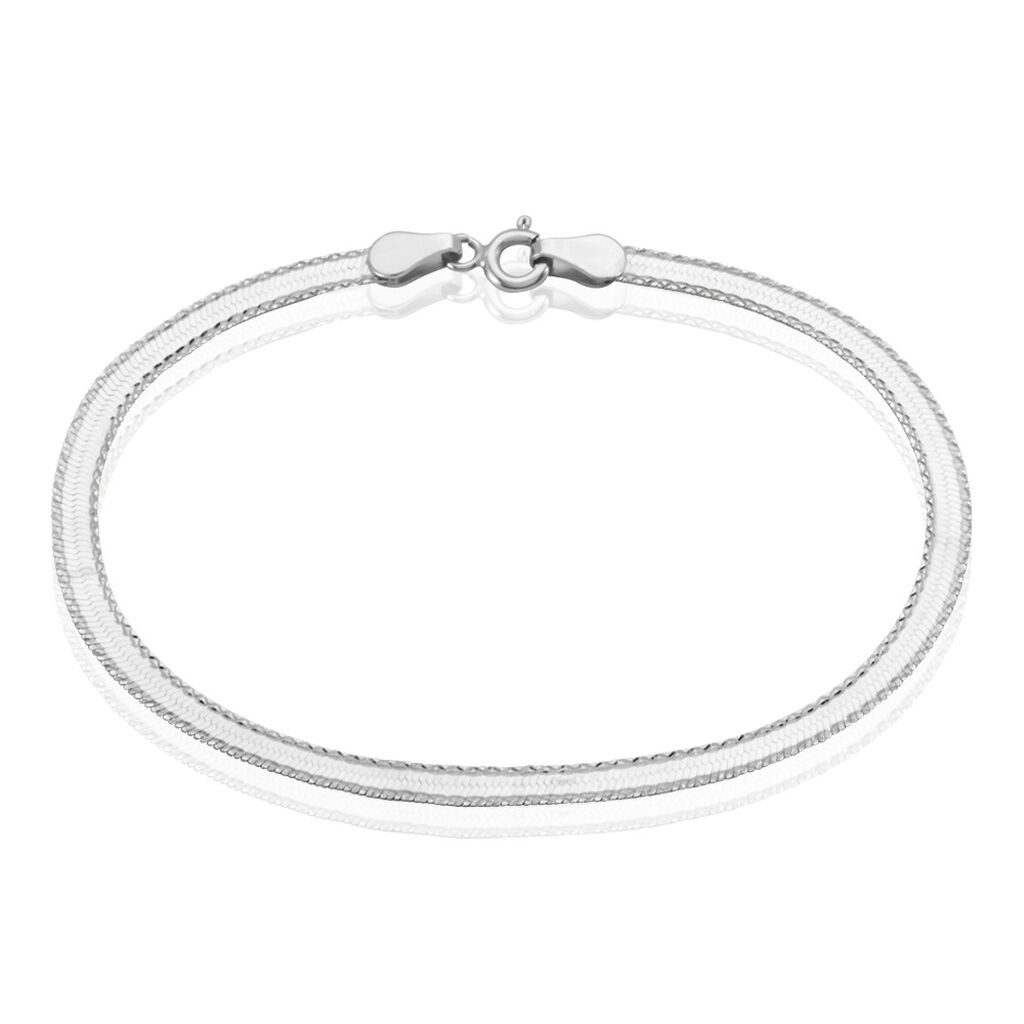 Bracelet Argent Blanc Alyona - Bracelets mailles Femme | Marc Orian