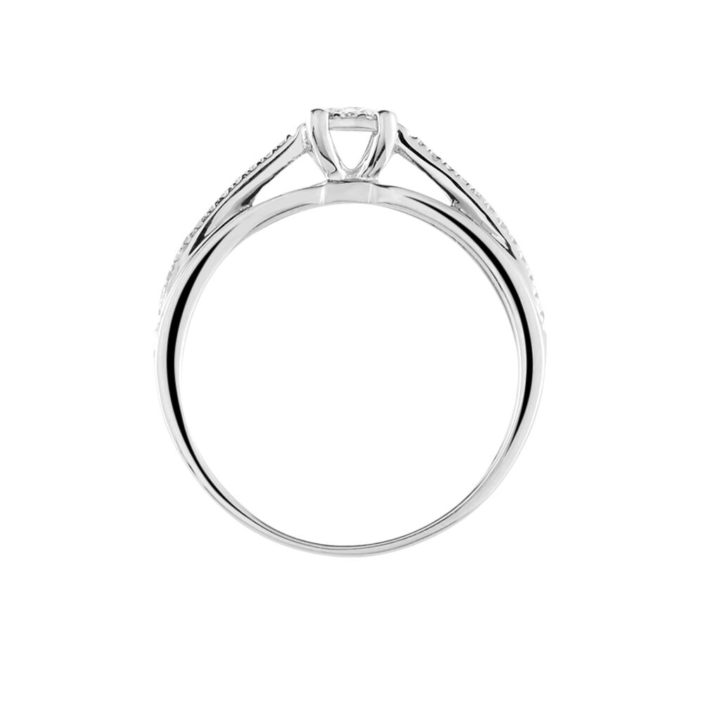 Bague Kate Or Blanc Diamant - Parures de mariage Femme | Marc Orian