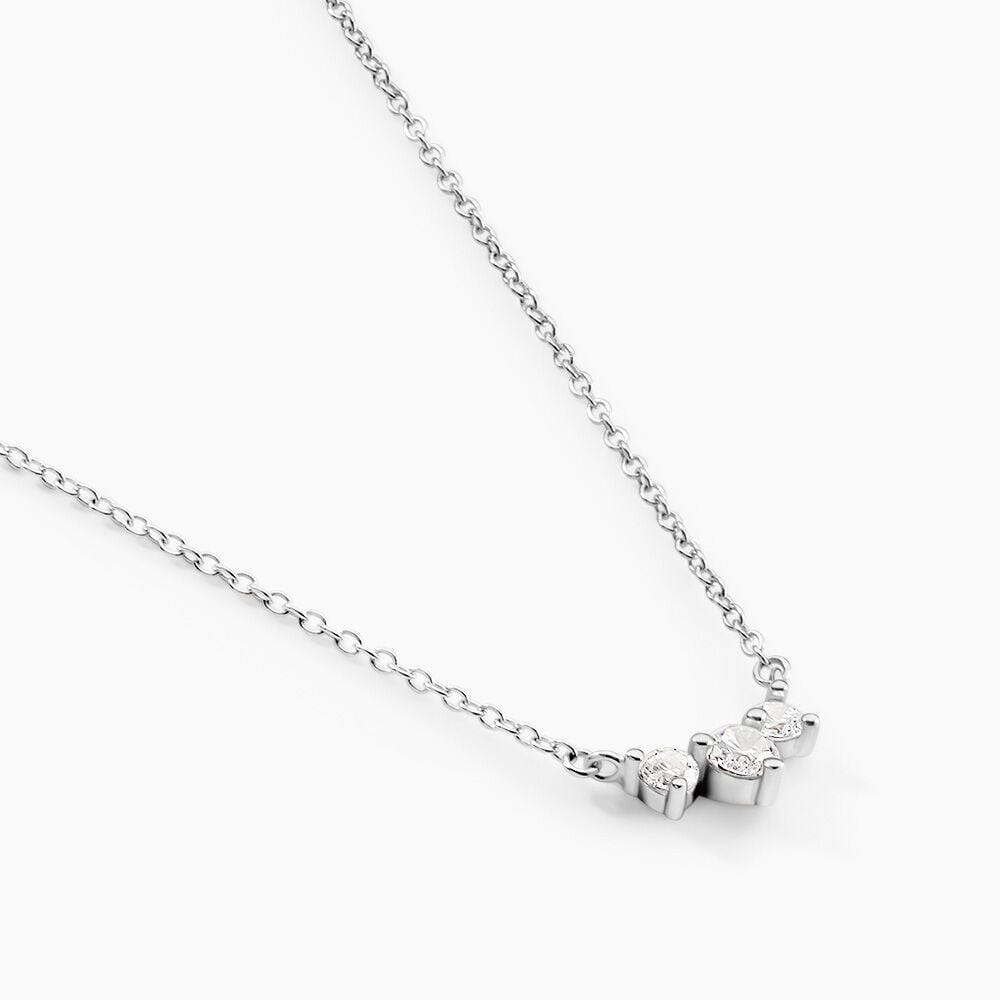 Collier Darlene Argent Blanc Oxyde De Zirconium - Colliers avec pierres Femme | Marc Orian