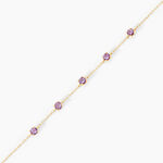 Bracelet Veasna Or Jaune Am&eacute;thyste - Bracelets cha&icirc;nes Femme | Marc Orian