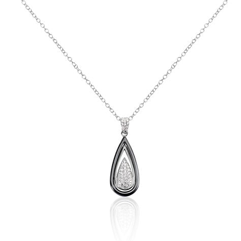 Collier Marina Cera Argent Blanc Céramique Et Oxyde De Zirconium - Colliers avec pierres Femme | Marc Orian