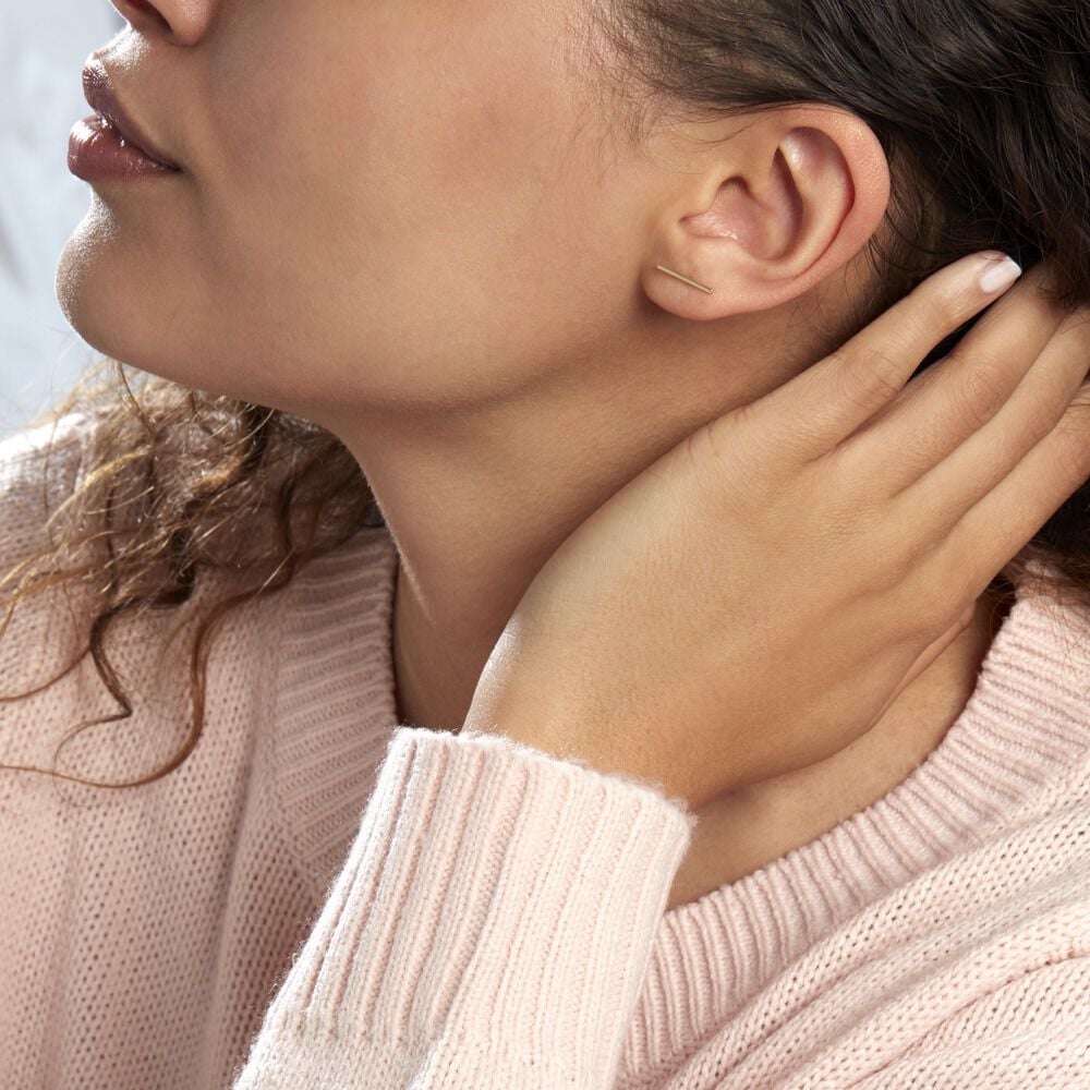 Boucles D'oreilles Puces Chloee Or Jaune - Puces Femme | Marc Orian