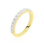 Demi Alliance Pristina Or Jaune Diamant Synth&eacute;tique - Alliances avec pierres Femme | Marc Orian