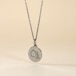 Pendentif Zodiaque Rond Argent Blanc - Bijoux personnalis&eacute;s Famille | Marc Orian