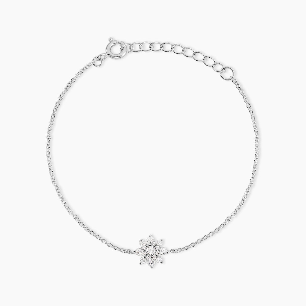 Bracelet Lorraine Argent Blanc Oxyde De Zirconium - Bracelets fantaisie Femme | Marc Orian