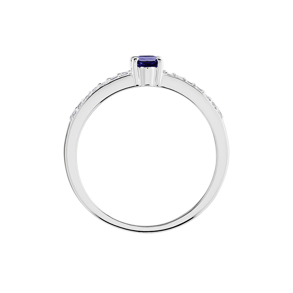 Bague Carlton Or Blanc Saphir Diamant - Solitaires Femme | Marc Orian