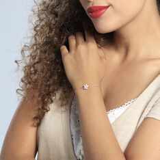 Bracelet Siriana Argent Rose Oxyde De Zirconium - Bracelets chaînes Femme | Marc Orian