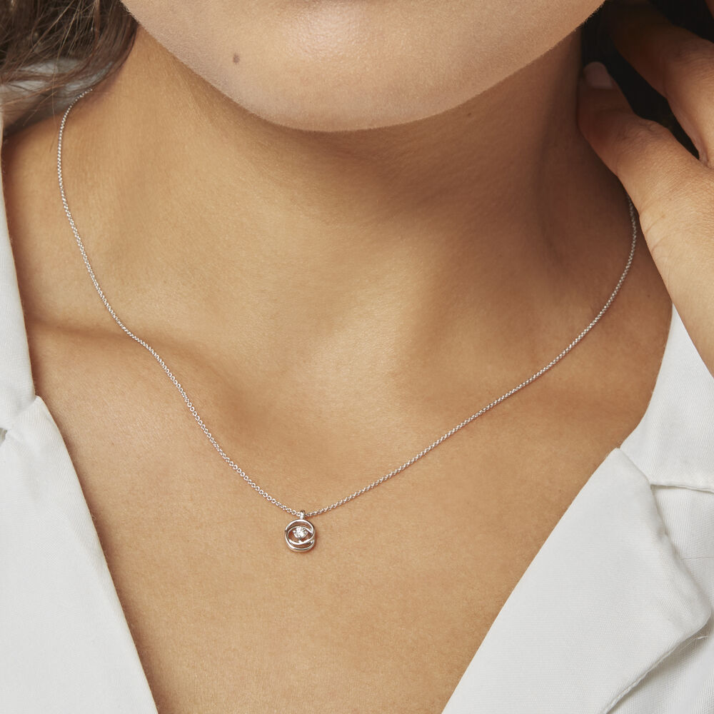 Collier Nid D'amour Or Blanc Diamant - Colliers avec pierres Femme | Marc Orian
