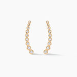 Boucles D'oreilles Grimpantes Plaqu&eacute; Or Jaune Nazeli Oxyde - Piercings d'oreilles Femme | Marc Orian