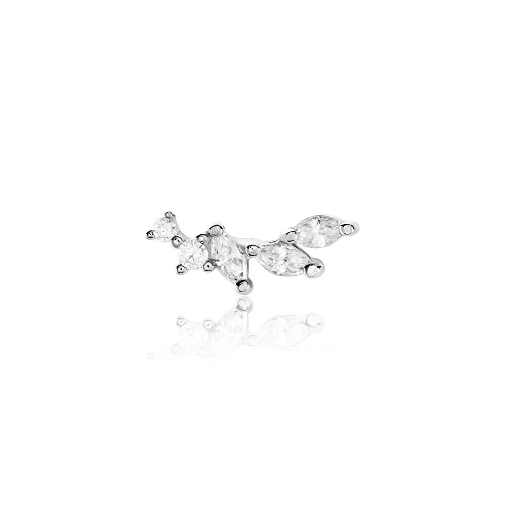 Piercing D'oreille Unitaire Nara Argent Blanc Oxyde De Zirconium -  Femme | Marc Orian