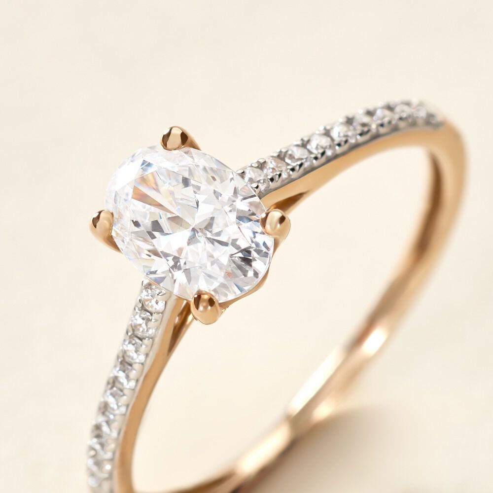 Bague Sorley Or Jaune Oxyde De Zirconium - Solitaires Femme | Marc Orian