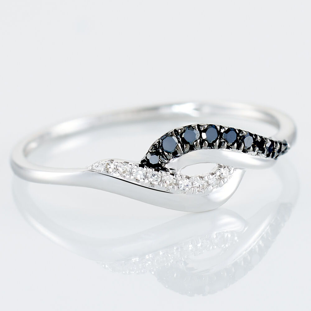 Bague Sculptural Or Blanc Diamant - Bagues pierres précieuses Femme | Marc Orian