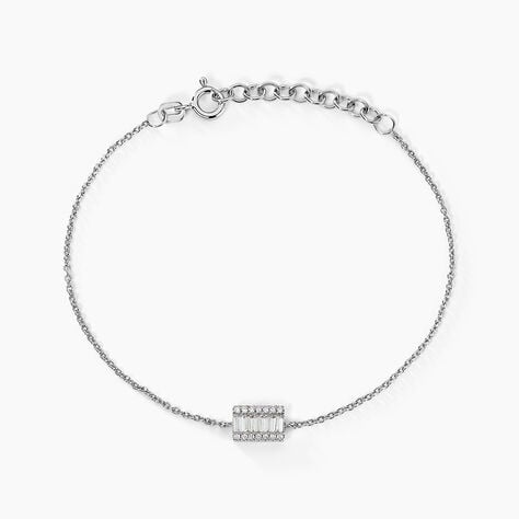 Bracelet Baroque Party Argent Blanc Oxyde De Zirconium - Bracelets chaînes Femme | Marc Orian