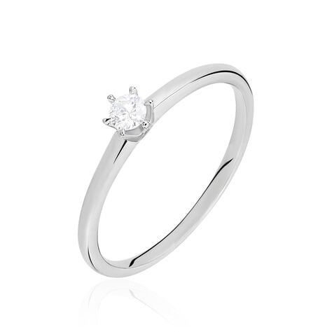 Bague Solitaire Mai-li Or Blanc Diamant - Solitaires Femme | Marc Orian