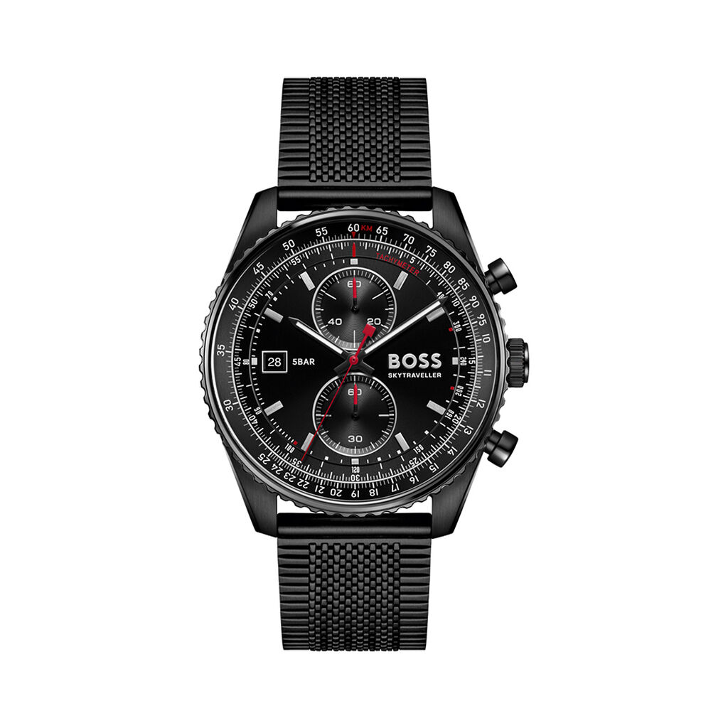 Montre Hugo Boss Skytraveller Pro Noir - Montres &eacute;tanches Homme | Marc Orian