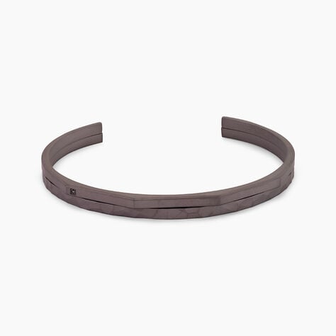 Bracelet Jonc Titane Gris Diamant - Bracelets joncs Homme | Marc Orian