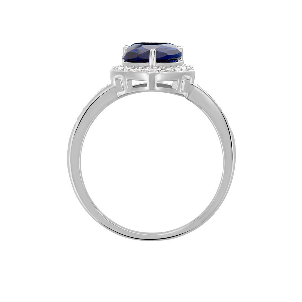 Bague Sphinx Argent Blanc Pierre Et Oxyde De Zirconium - Bagues de promesse Femme | Marc Orian