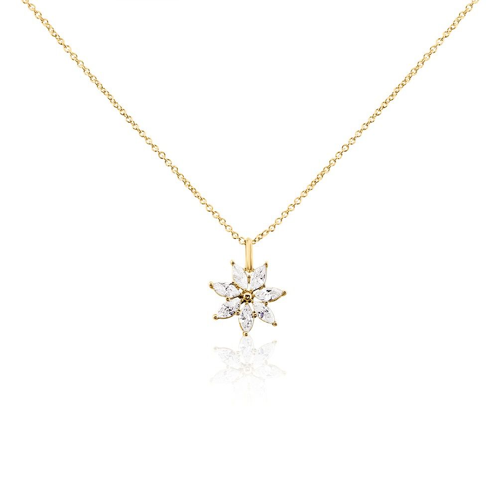 Collier Mia Plaqu&eacute; Or Dor&eacute; Oxyde De Zirconium - Colliers avec pierres Femme | Marc Orian
