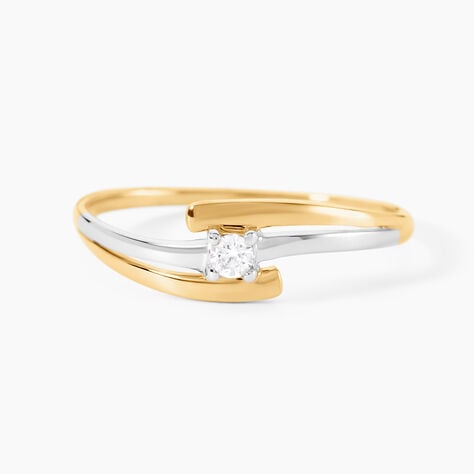 Bague Blandine Or Bicolore Diamant - Solitaires Femme | Marc Orian