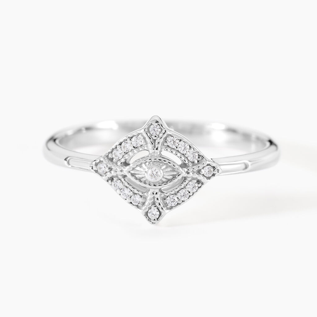 Bague Astrea Argent Blanc Oxyde De Zirconium - Bijoux fantaisie Femme | Marc Orian