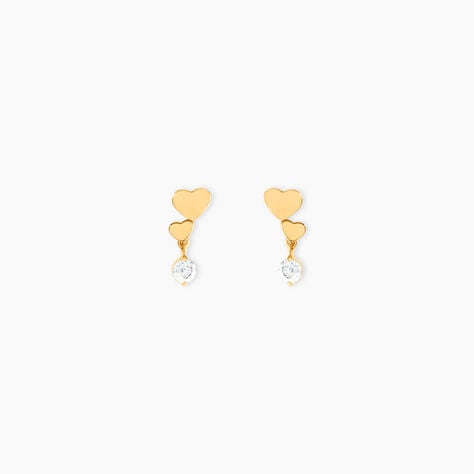 Boucles D'oreilles Pendantes Rihabe Or Jaune Oxyde De Zirconium - Pendantes Femme | Marc Orian
