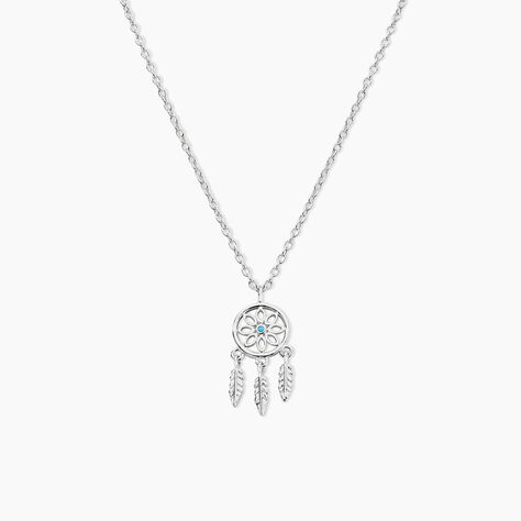 Collier Islene Argent Blanc Oxyde De Zirconium - Colliers avec pierres Femme | Marc Orian