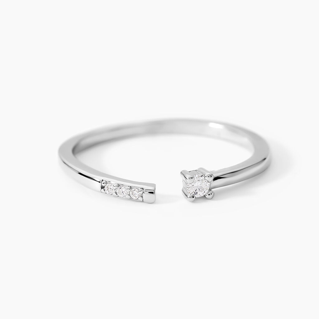 Bague Sherrie Argent Blanc Oxyde De Zirconium - Bijoux fantaisie Femme | Marc Orian