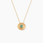 Collier Plaqu&eacute; Or Jaune Marcia Aventurine - Colliers avec pierres Femme | Marc Orian