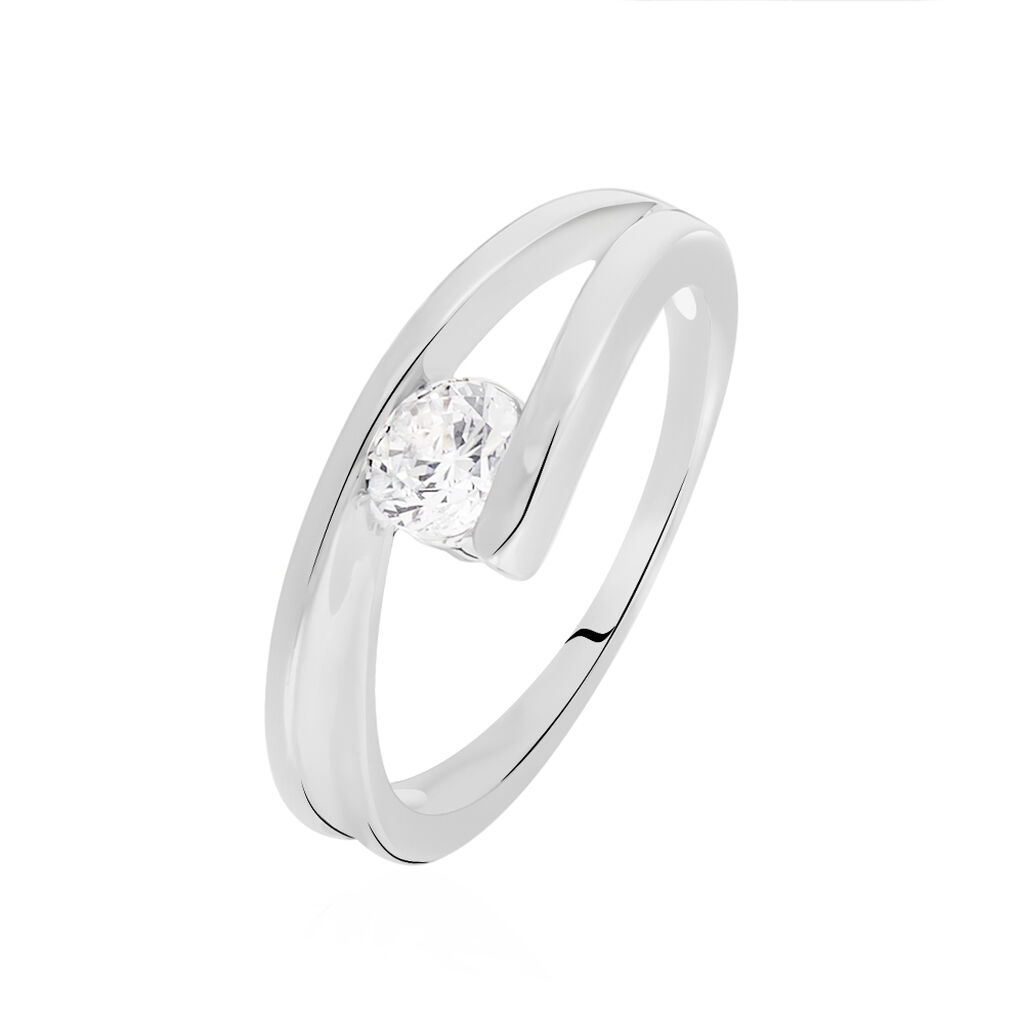 Bague Mary-paule Argent Blanc Oxyde De Zirconium - Solitaires Femme | Marc Orian