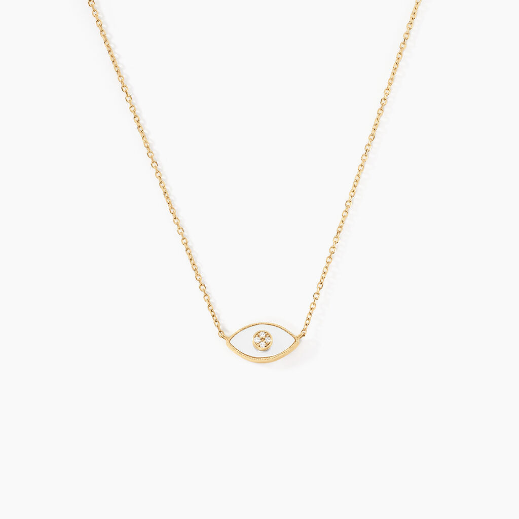 Collier Matiasma Or Jaune Nacre Diamant - Colliers avec pierres Femme | Marc Orian