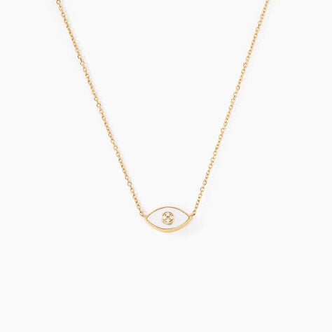 Collier Matiasma Or Jaune Nacre Diamant - Colliers avec pierres Femme | Marc Orian