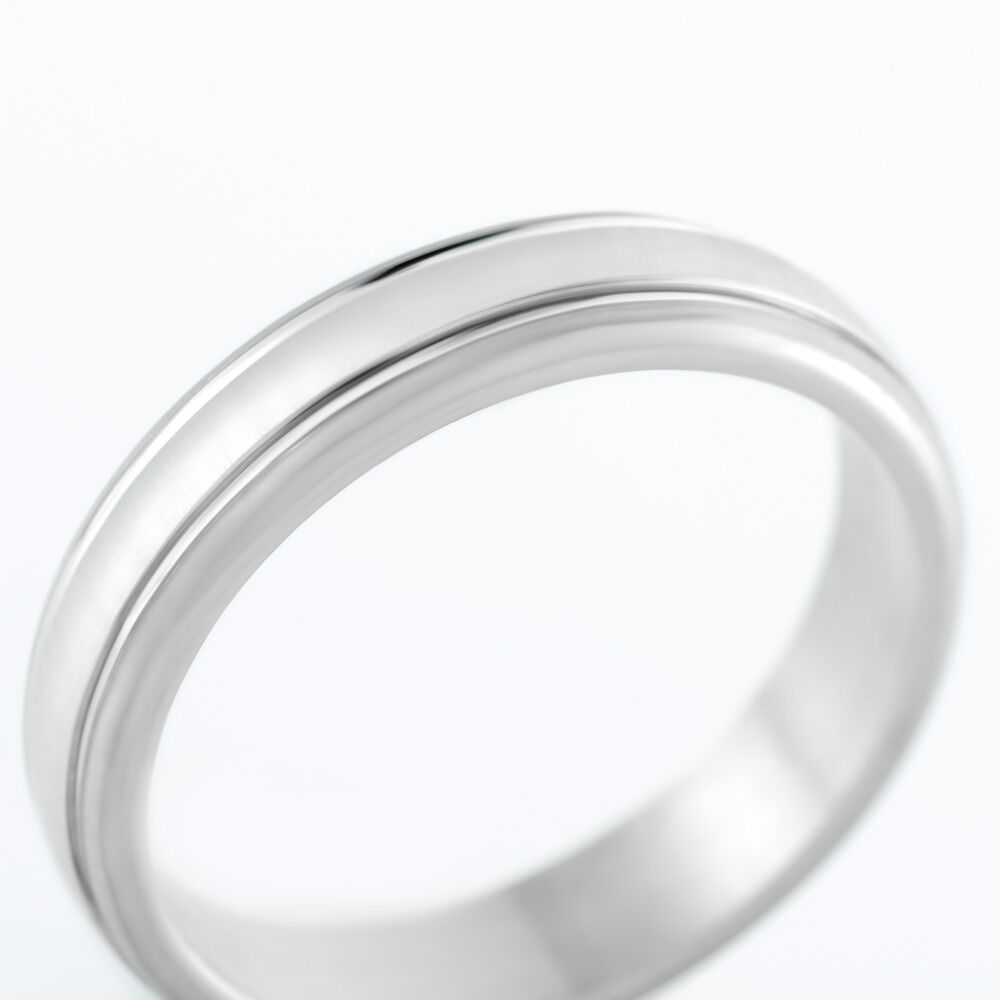 Alliance Argent Blanc Loic - Alliances duo Homme | Marc Orian