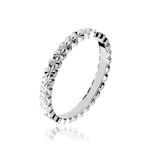 Alliance Dentelle 2 Rangs Diamantee Or Blanc - Alliances duo Femme | Marc Orian