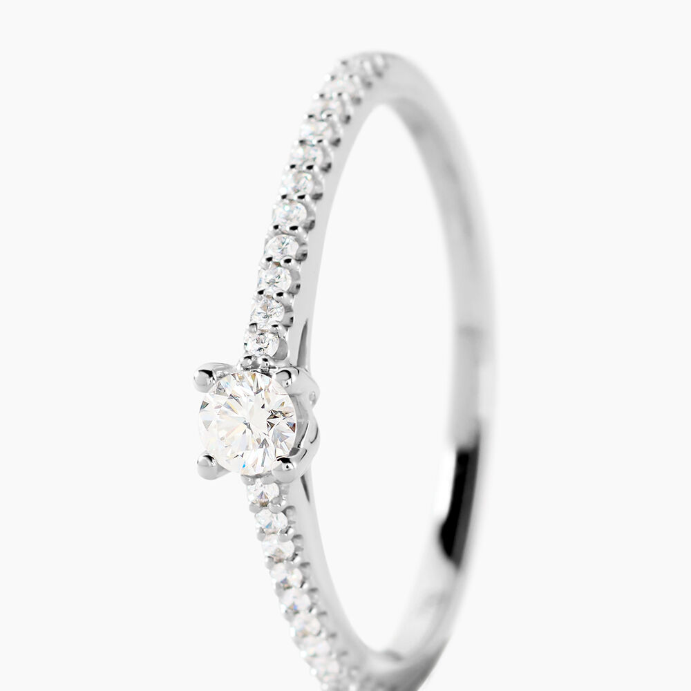 Bague Solitaire Or Blanc Nyala Diamants - Parures de mariage Femme | Marc Orian