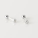 Boucles D'oreilles Puces Anani Argent Blanc Oxyde De Zirconium - Puces Femme | Marc Orian